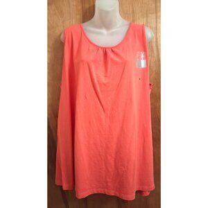 NWT CATHERINES PINK 2X 22/24 Seprema cotton collection Tank top Blouse top